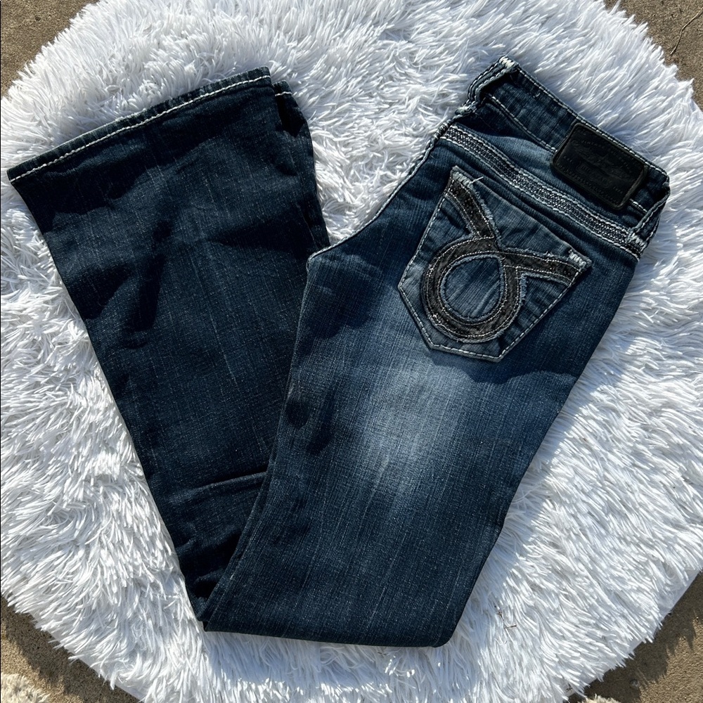 Big Star Vintage from Buckle Sweet Flare Medium Dark Wash Denim Jeans Size 26 R
